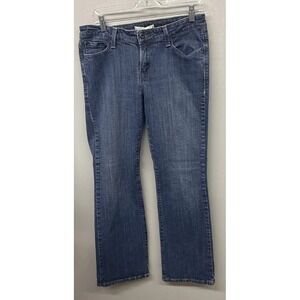 Levis 545 Low Boot Cut Jeans Women 10 Blue Denim Cotton Stretch Medium Wash Logo
